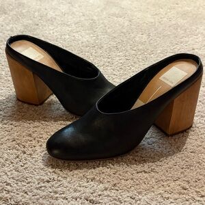 Dolce Vita Black Leather Caley Mules